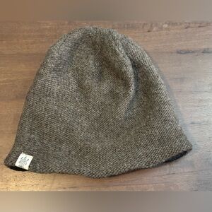 Nirvanna Designs Mens Handknit in Nepal Wool Outer The Depp Slouch Grayish Brown